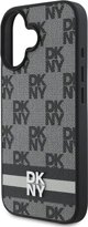 DKNY DKNY DKHCP16SPCPTSSK iPhone 16 6.1" 6.1" μαύρη σκληρή θήκη με καρό μοτίβο και τυπωμένες ρίγες