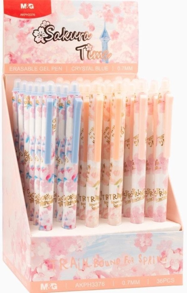Στυλό διαγραφής Sakura Time μπλε (36τμχ) M&G