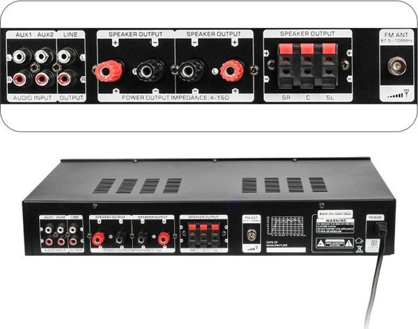 DNA DNA AMPLI 5.0 wzmacniacz dzwieku stereo HiFi Bluetooth USB SD FM AUX pilot