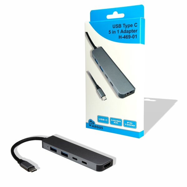 Σταθμός Σύνδεσης USB-C Argus 5σε1