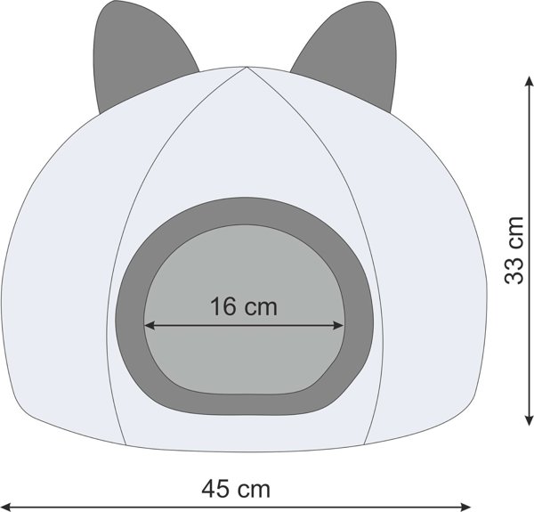 DOGGY R2 KITTY HEAD ASH GREY