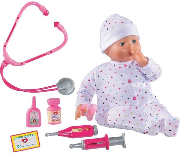 κούκλα DOLLSWORLD Dolly Doctor, 46 cm