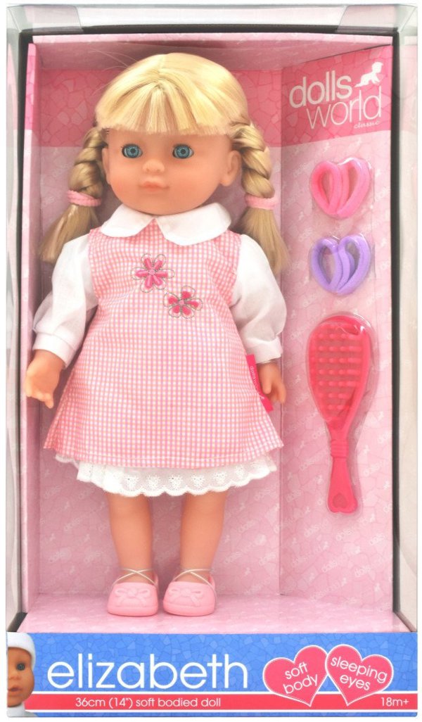 κούκλα DOLLSWORLD Elizabeth, 36 cm