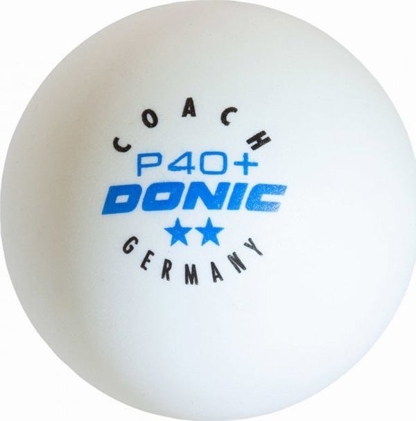 Μπάλα πινγκ πονγκ Donic DONIC P40+ Coach 2 αστέρων 120 τεμάχια Λευκή