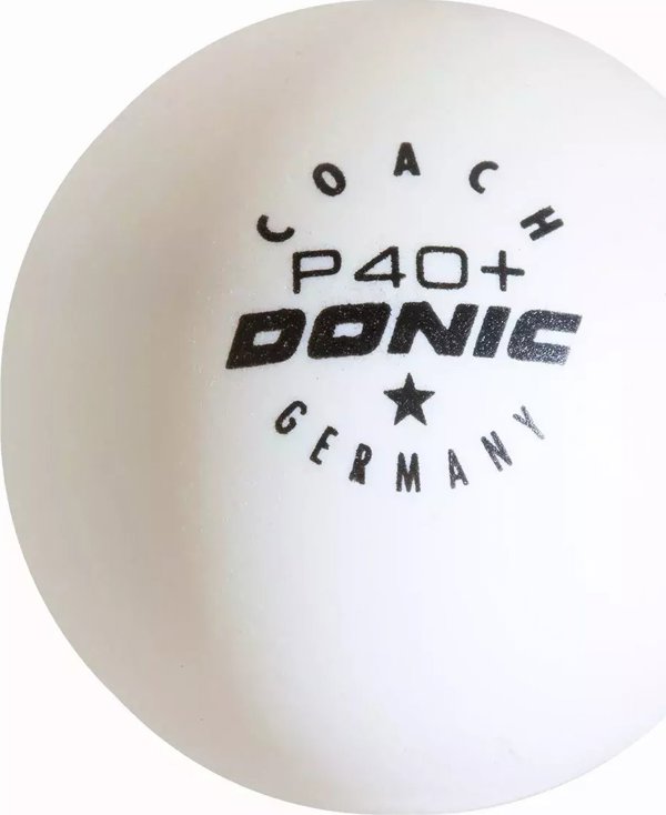 Μπάλα πινγκ πονγκ Donic DONIC P40+ Coach 1 αστέρι 120 τεμάχια Λευκό