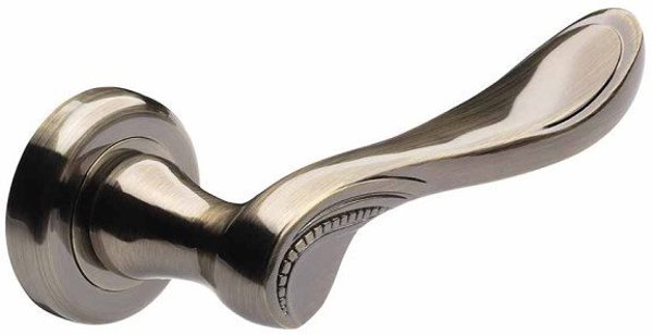 Door handle INOVO ELISA 542 OGR, universal, aged brass color.