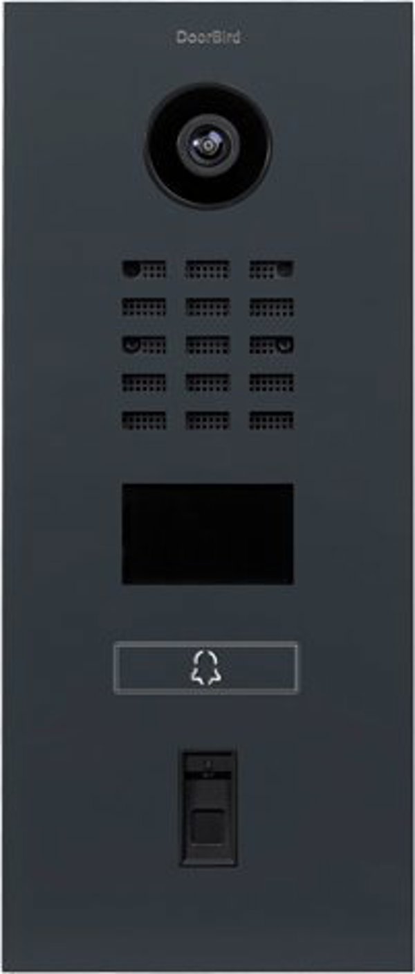 DoorBird D2101FV IP Βιντεοθυροτηλέφωνο με Αναγνώστη Δακτυλικών Αποτυπωμάτων, RAL 7016, Ανθρακί