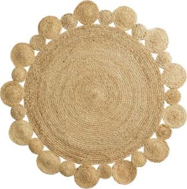 Douceur d'Interieur Χαλί Bohemian Cordou από Τζούτα, Μπεζ, Διάμετρος 90 εκ.