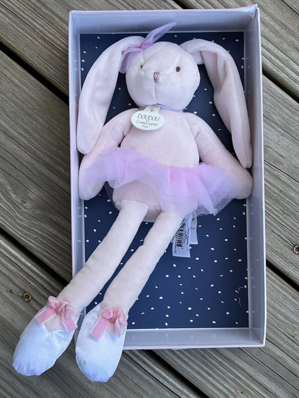 DOUDOU ET COMPAGNIE DOUDOU ET COMPAGNIE μαλακή κούκλα μπαλαρίνα κουνέλι 30cm, DC3972