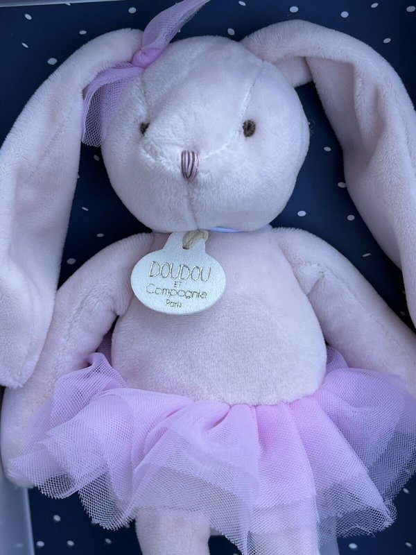 DOUDOU ET COMPAGNIE DOUDOU ET COMPAGNIE μαλακή κούκλα μπαλαρίνα κουνέλι 30cm, DC3972