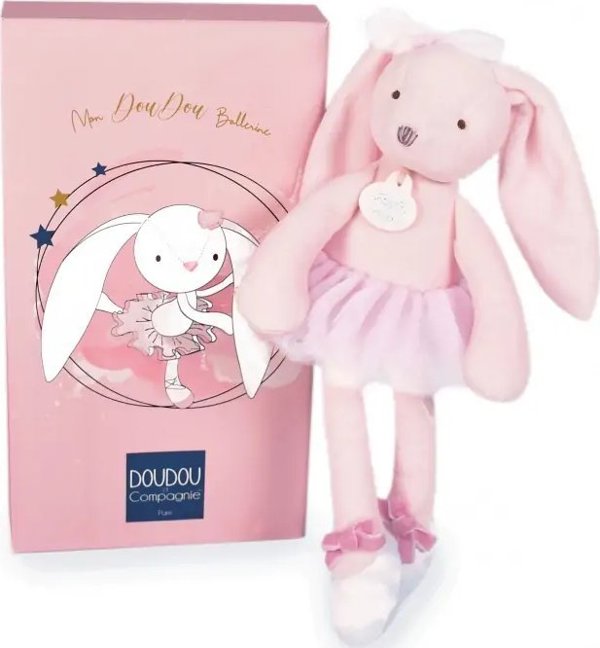 DOUDOU ET COMPAGNIE DOUDOU ET COMPAGNIE μαλακή κούκλα μπαλαρίνα κουνέλι 30cm, DC3972