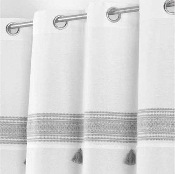 Κουρτίνα Douceur d'Interieur Amaya Λευκή / Γκρι 140x240 εκ.
