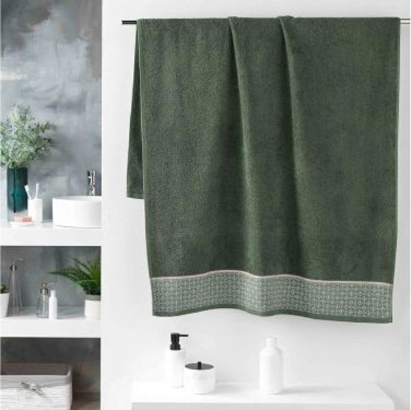 Πετσέτα Μπάνιου Douceur d'Interieur Belina, 100% Βαμβάκι, Πράσινο Χακί, 90x150 cm