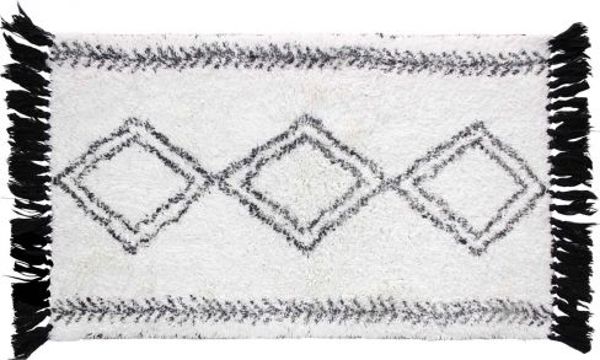 Douceur D'Interieur Χαλί Μπάνιου Freya Μποέμ 50x80 εκ. 100% Βαμβακερό Λευκό