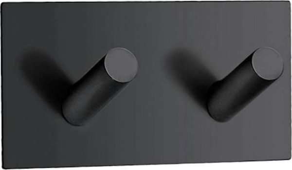 Διπλό αυτοκόλλητο άγκιστρο BESLAGSBODEN BB1093, μαύρο