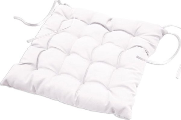 Douceur d'Interieur Μαξιλάρι Καρέκλας Essentiel, 100% Πολυεστέρας, Λευκό, 40x40 cm