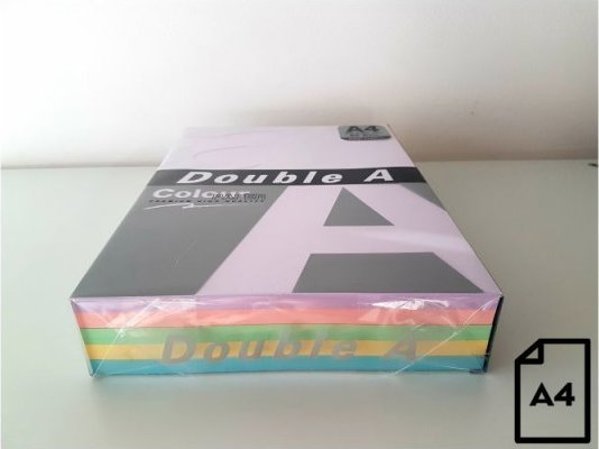 Χαρτί Double A Ocean, Cheese, Lagoon, Flamingo, Lavender Χρώματος Double A, 80g, A4, 500 φύλλα, Rainbow 3, 5 χρώματα