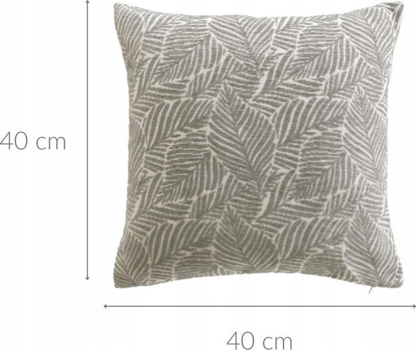 Douceur d`Interieur Διακοσμητικό Μαξιλάρι με Σχέδιο Ζακάρ Φύλλα 40x40 εκ.