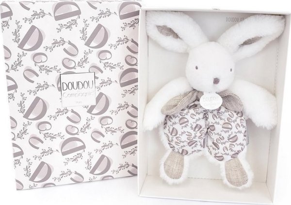 DOUDOU ET COMPAGNIE DOUDOU ET COMPAGNIE παιχνίδι ύπνου-κουνέλι, λευκό, 18cm, DC4190