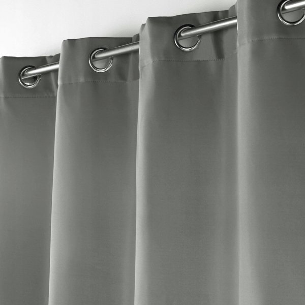 Θερμομονωτική κουρτίνα Douceur d`Interieur με κρίκους, διπλής στρώσης μικροΐνας 135 x 260 εκ.