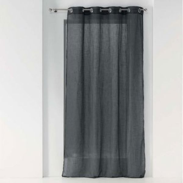 Κουρτίνα Douceur d`Interieur FIRANA - Zazy Λινό Εφέ Σκούρο Γκρι 140x240
