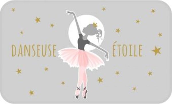 Douceur d'Interieur Παιδικό Χαλί Δωματίου Danseuse Etoile, Αντιολισθητικό, 100% Polyester, 45x75 cm
