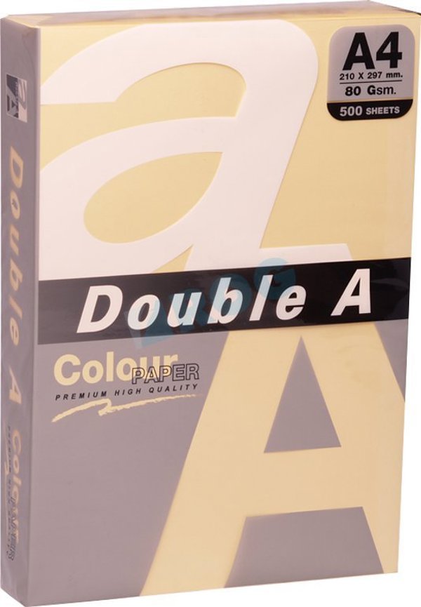 Χαρτί Double A Χρώματος Double A, 80g, A4, 500 φύλλα, Βουτύρου