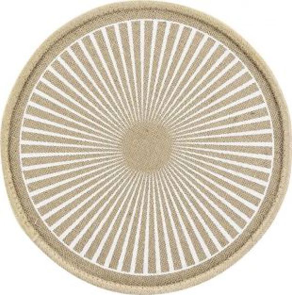 Σουπλά Douceur d'Interieur Soleimio Στρογγυλό Κρεμ, Διάμετρος 38cm