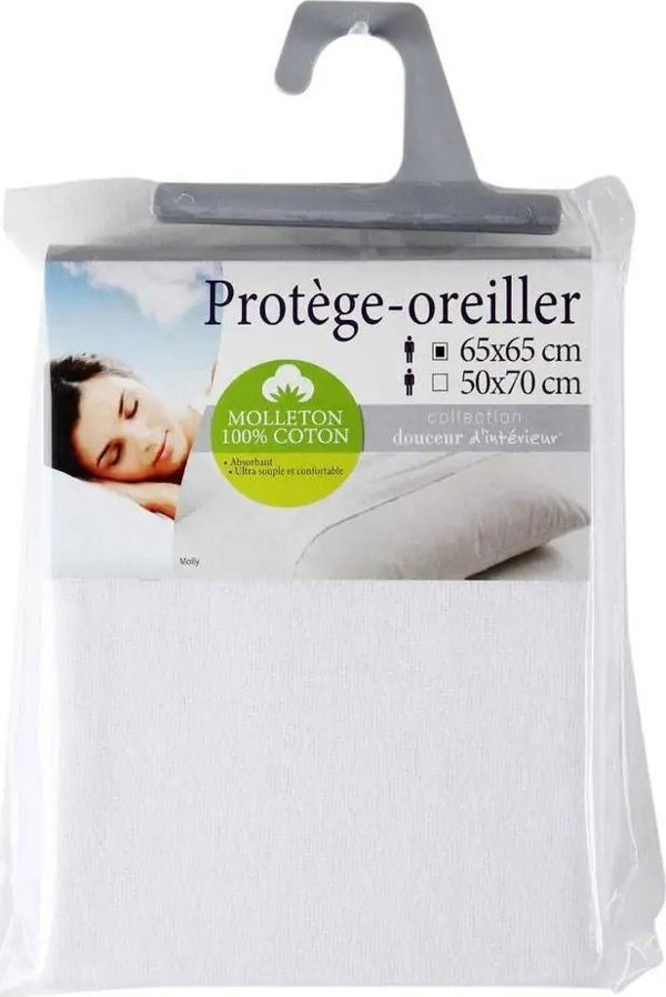Douceur d`Interieur Μαξιλαροθήκη ύπνου 65 x 65 εκ λευκό χρώμα