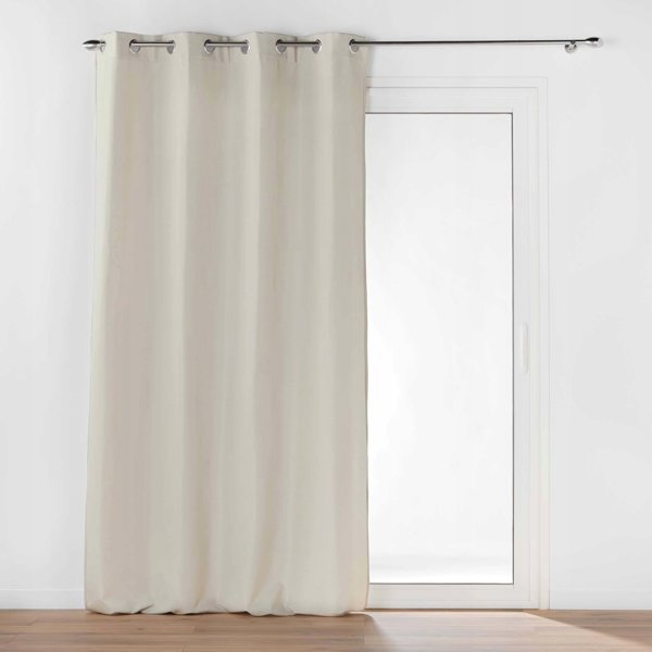 Douceur d'Interieur Θερμική Κουρτίνα με Τρουκς, Διπλή Στρώση Polar Μικροΐνας, 135 x 260 cm