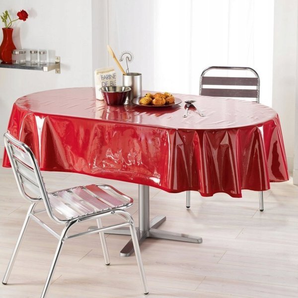 Douceur d`Interieur Obrus owalny transparentny, 140 x 240 cm