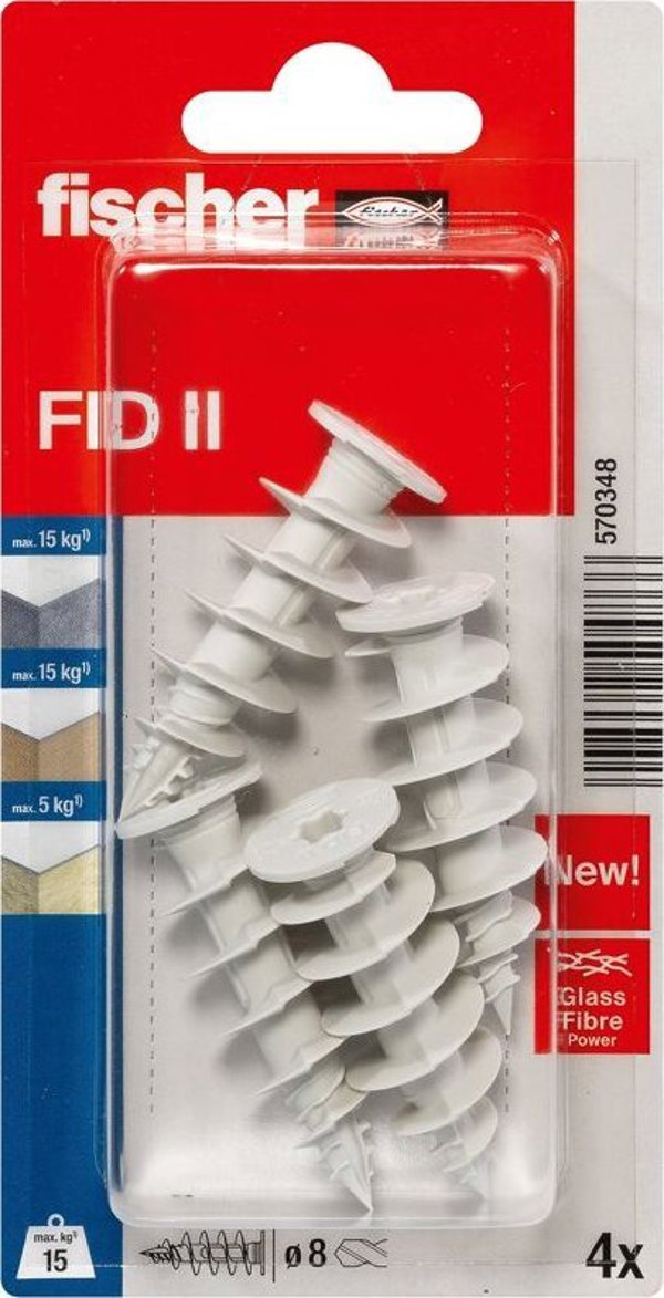 Πείρος για μονωτικά υλικά FID50 II, Fischer 4 τεμ.