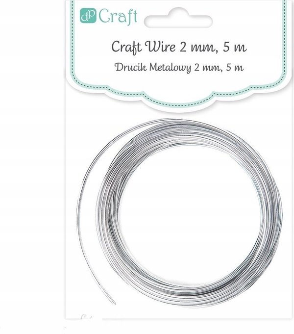 DP Craft Λαβή για χειροτεχνία – 2 mm, 5 m, ασημί