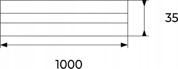 DPM TRC PROFILE RECES STS001W 1M WHITE