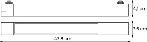 DPM LED γραμμική λάμπα τροχιάς, 20 W, 2020 lm, 4000 K, μαύρο, X-LINE 14116357 5906881213926