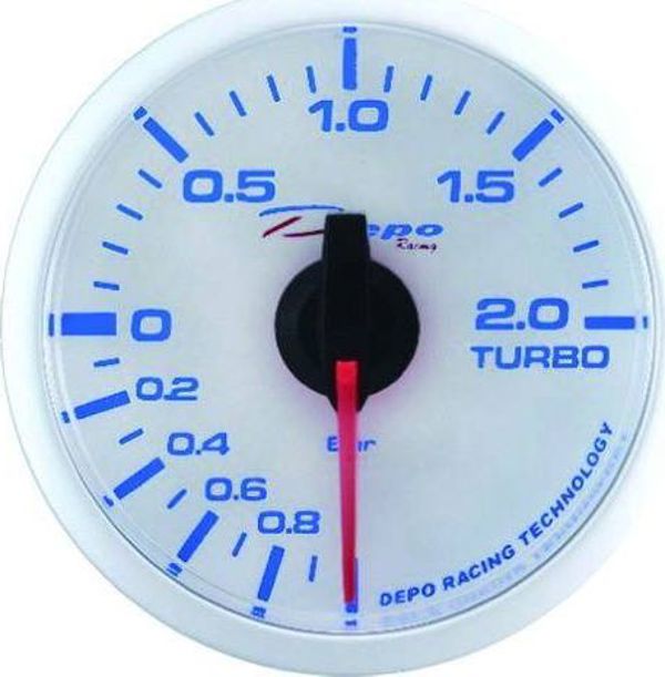 DRacing Turbo Gauge DEPO WBL 52mm Ηλεκτρικό Όργανο Μέτρησης Πίεσης Turbo