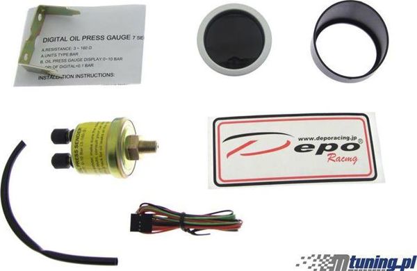 Depo Racing Ψηφιακό Όργανο Μέτρησης Πίεσης Λαδιού 52mm, DBL Series