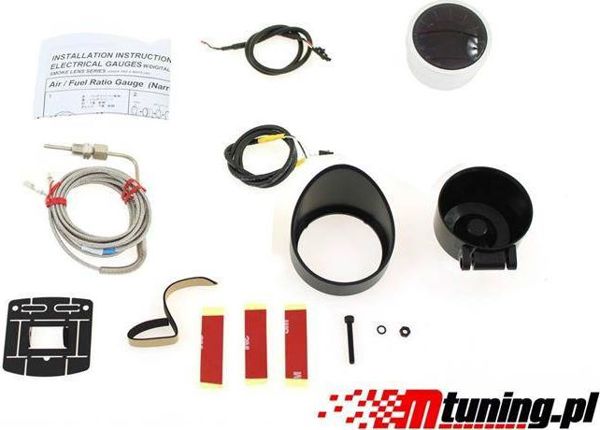 Depo Racing Όργανο Μέτρησης Θερμοκρασίας Καυσαερίων Exhaust Temp 60mm, Dual Display, Μαύρο