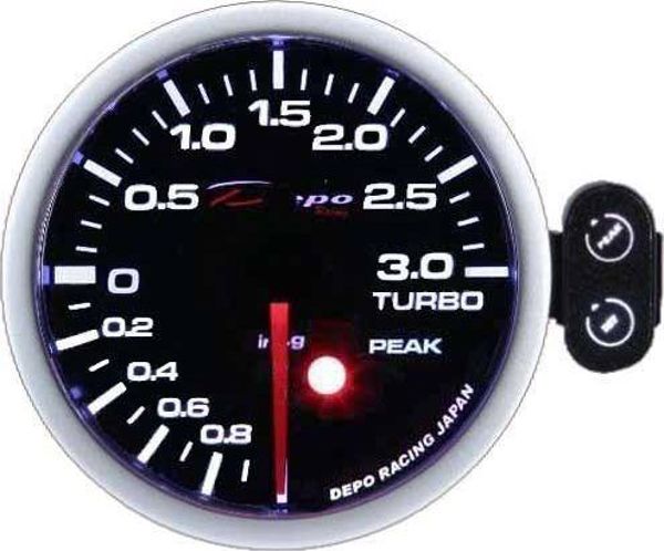 DRacing ΜΕΤΡΗΤΗΣ DEPO PK 52mm - ΤΟΥΡΜΠΟ ΗΛΕΚΤΡΙΚΟ -1 έως 3 BAR