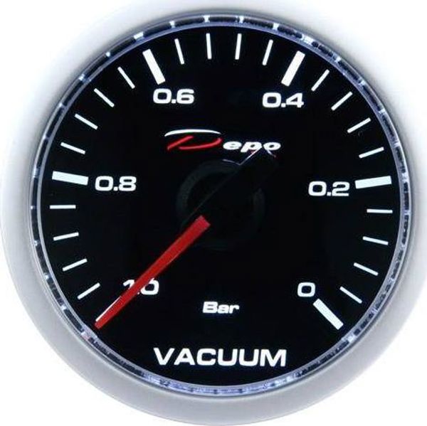 DRacing Όργανο Μέτρησης DEPO CSM 52mm VACUUM - Αναλογικό Μανόμετρο Πίεσης Κενού