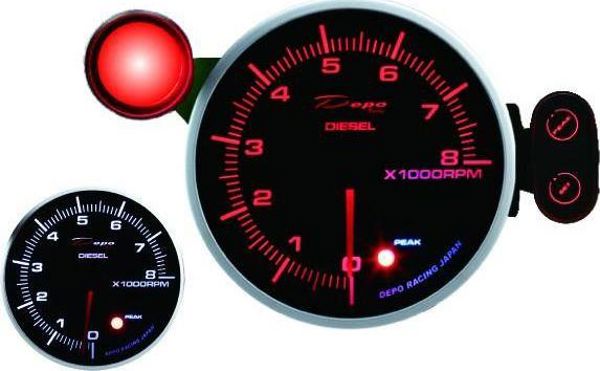 Στροφόμετρο Depo Racing PK Series 115mm 8000 RPM για Diesel - DRacing