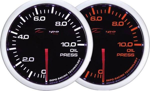 DRacing Depo Racing Όργανο Μέτρησης Πίεσης Λαδιού WA 60mm - Αναλογικός Δείκτης Υψηλής Ακρίβειας