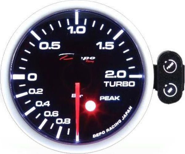 DRacing ZEGAR DEPO Turbo Gauge 52mm - Ψηφιακό Όργανο Μέτρησης Πίεσης Turbo -1 έως 2 BAR