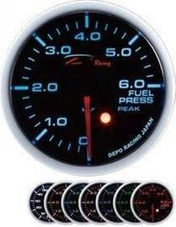 DRacing Zegar DEPO SKPK 60mm – Όργανο Μέτρησης Πίεσης Καυσίμου (Fuel Press)