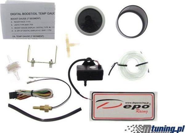 DRacing ZEGAR DEPO 2w1 - TURBO, OIL TEMP