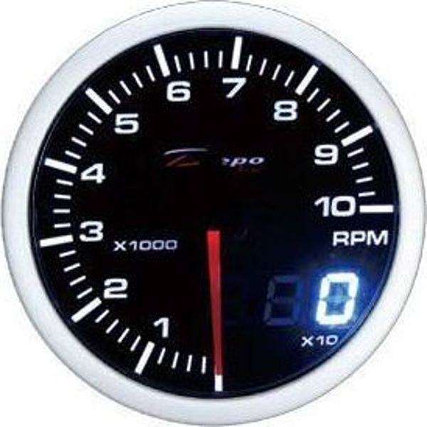 DEPO Racing Στροφόμετρο Dual 60mm, Αναλογικό Όργανο Μέτρησης με Ιαπωνικό Μοτέρ