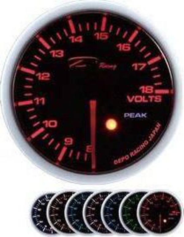 Depo Racing Ψηφιακό Όργανο Volt 52mm – Δείκτης Τάσης Μπαταρίας Αυτοκινήτου με Μοτέρ Ακριβείας