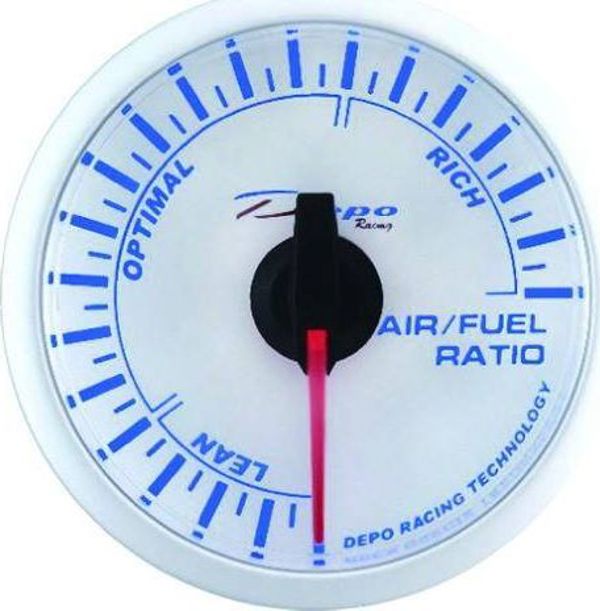 DRacing Depo Racing Όργανο Μέτρησης AFR 52mm, Ψηφιακός Μετρητής Μίγματος Καυσίμου με Ιαπωνικό Μοτέρ Βηματικού Κινητήρα