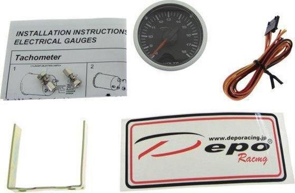 DRacing Ψηφιακό Βολτόμετρο DEPO CSM 52mm, Όργανο Μέτρησης Τάσης Ρεύματος Αυτοκινήτου
