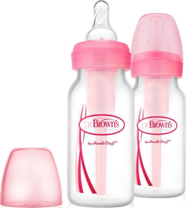 Dr. Brown's Μπιμπερό Options+ Standard 120ml Ροζ, 2 Τεμάχια